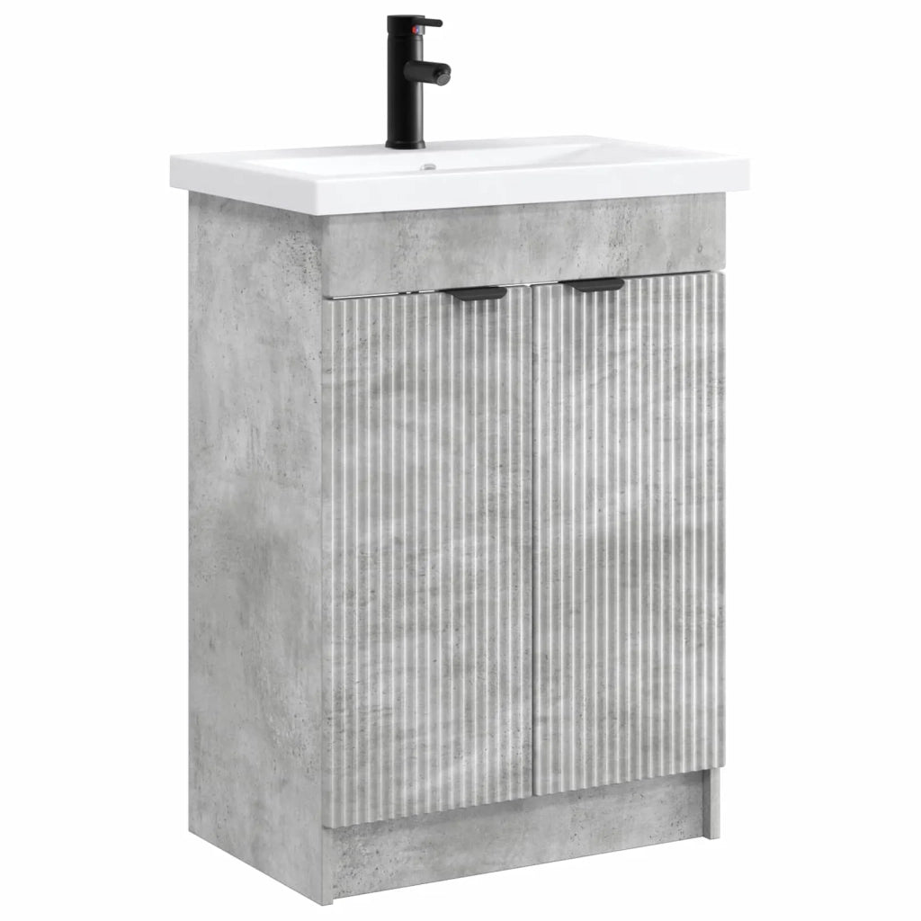 Set di mobili per il bagno Grigio Cemento 78,5 x 37,5 x 81 cm 3404157