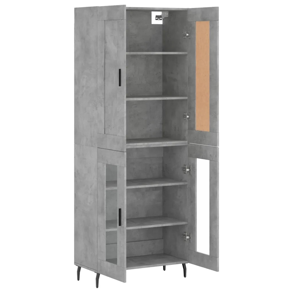 Credenza Grigio Cemento 69,5x34x180 cm in Legno Multistrato 3199637