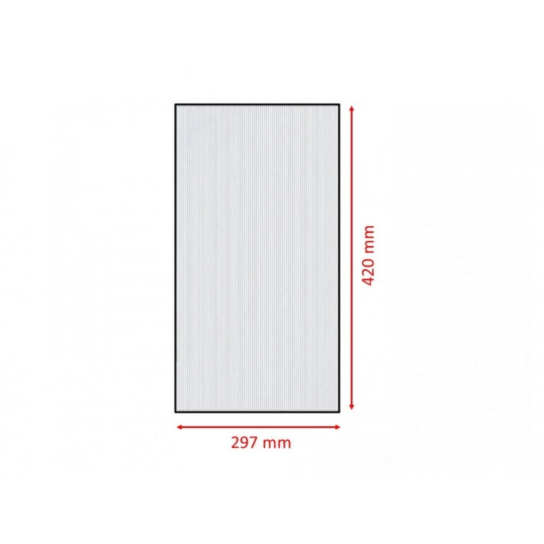 Set di 10 lastre policarbonato alveolare spessore 6 mm Formato A3 29.7 x 42 cm Trasparente