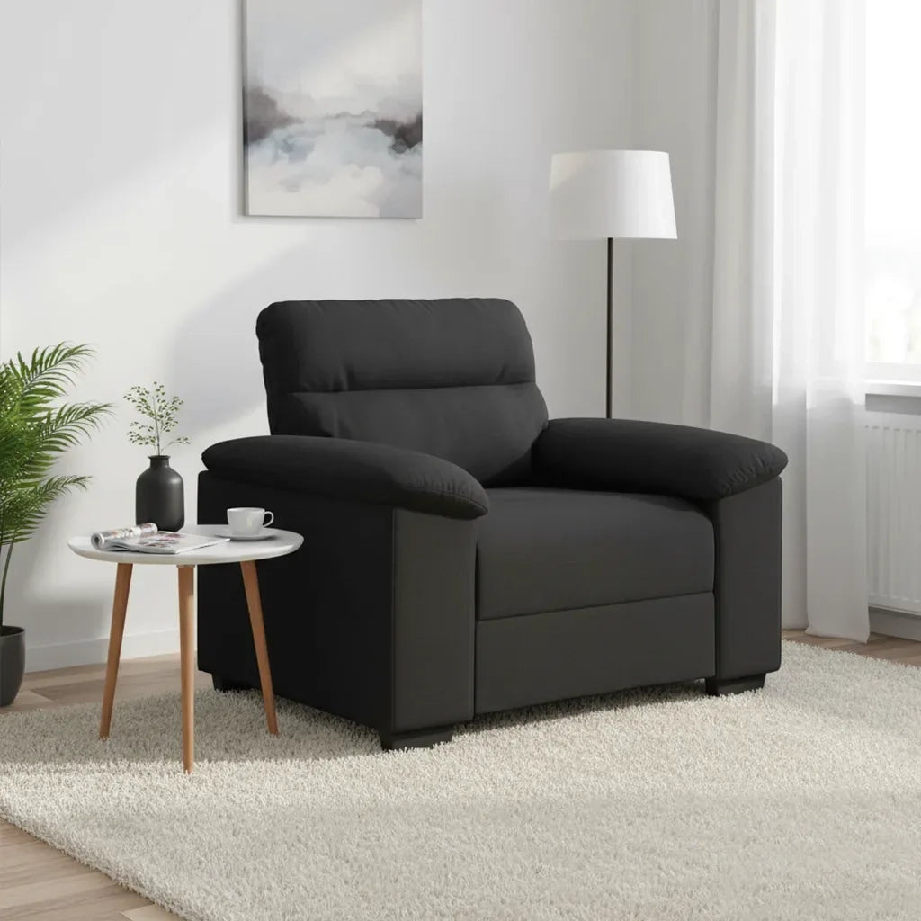 vidaXL Poltrona Nera 60 cm in Tessuto