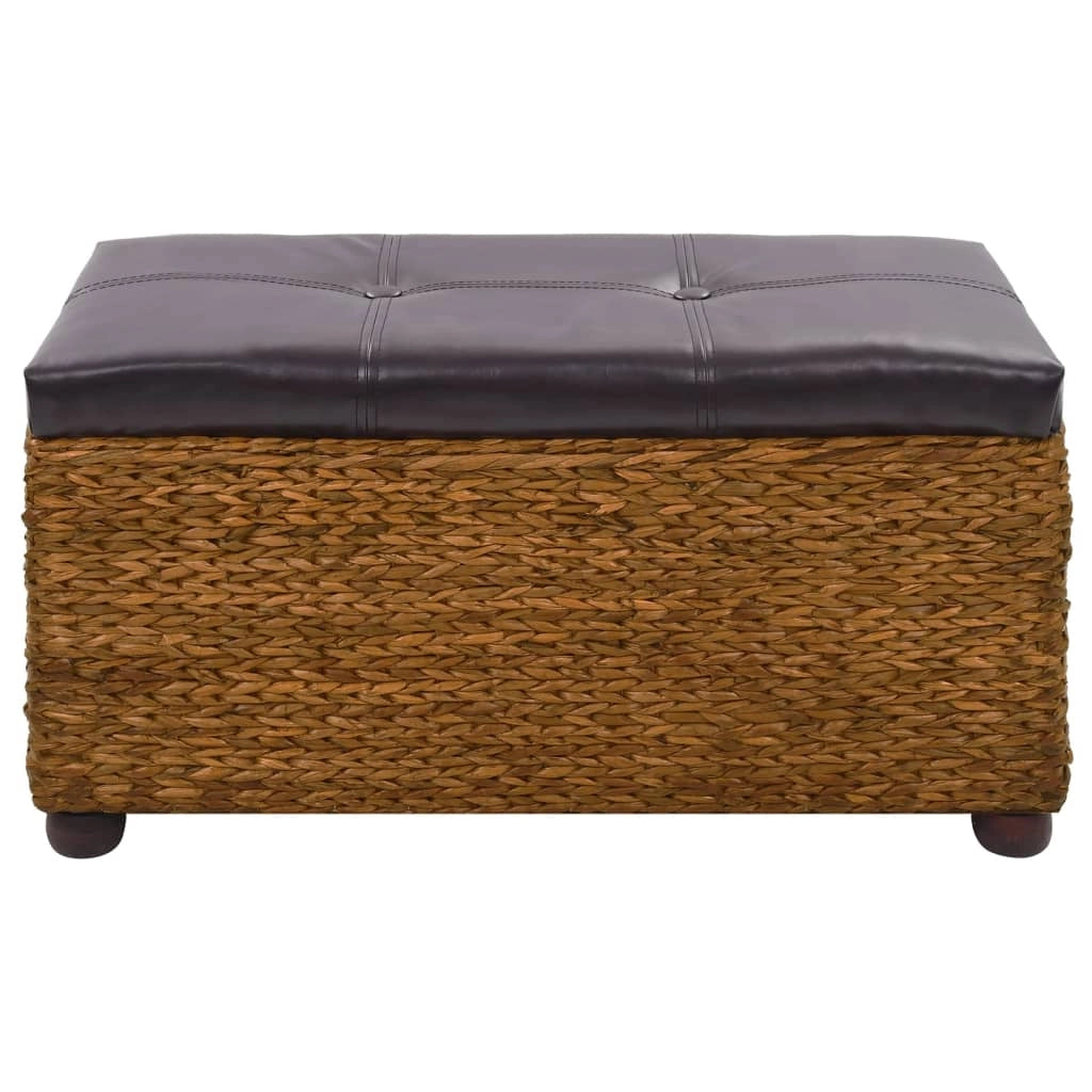 Set di 2 panche in giacinto d'acqua 85 x 40 x 45 cm marrone 02_0010731
