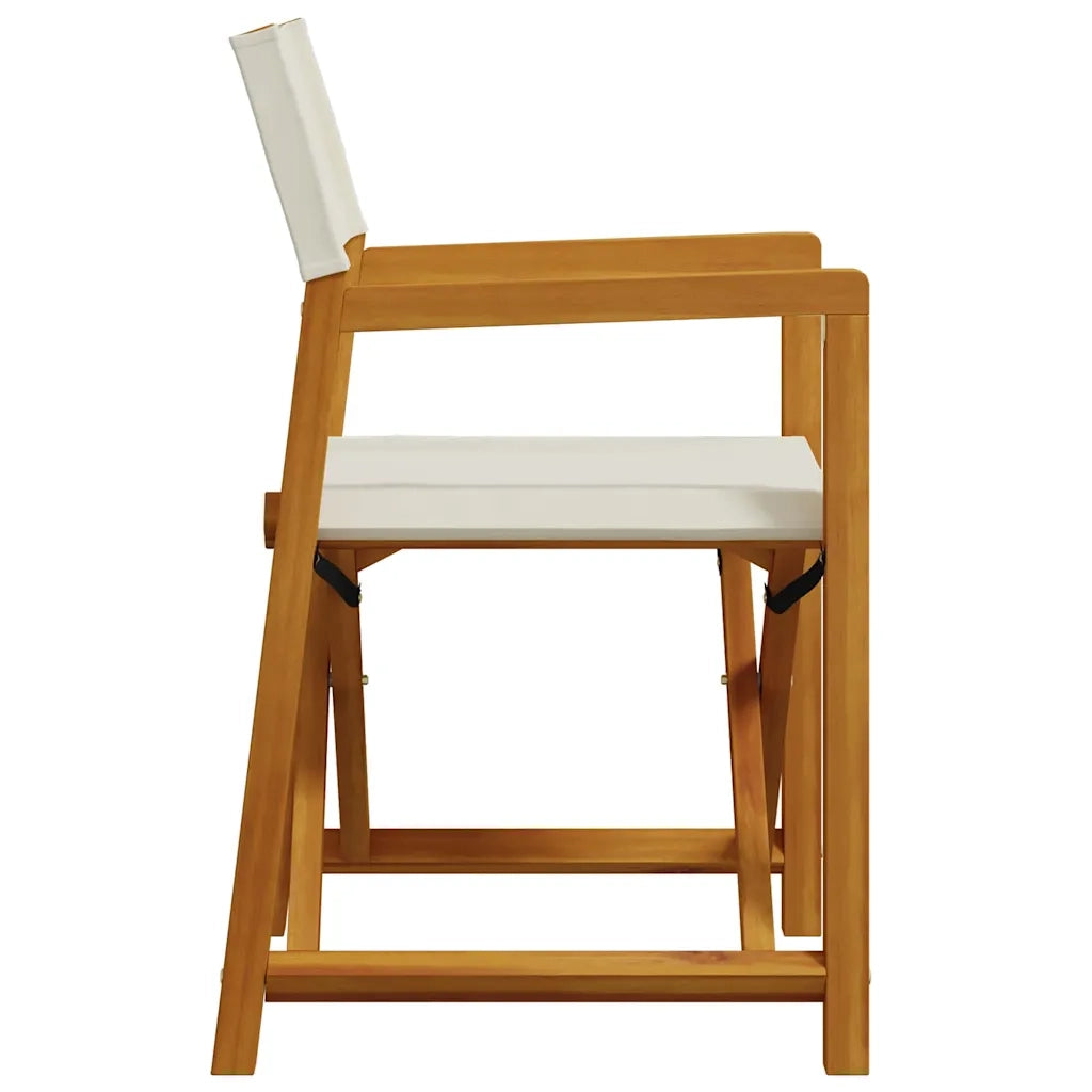 Sedie da Giardino Pieghevoli 8 pz Bianco Crema in Tessuto 3208918