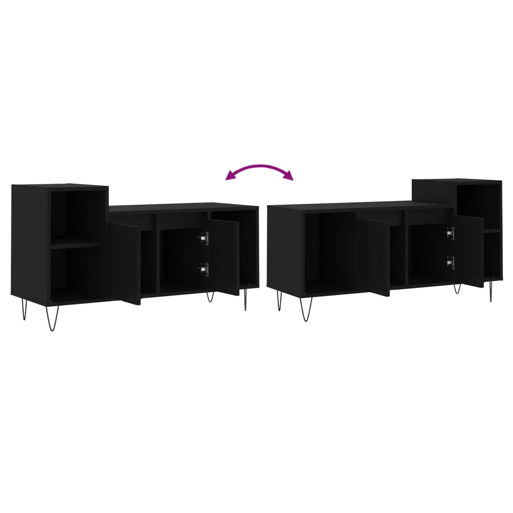 Mobile Porta TV Nero 100x35x55 cm in Legno Multistrato 831317