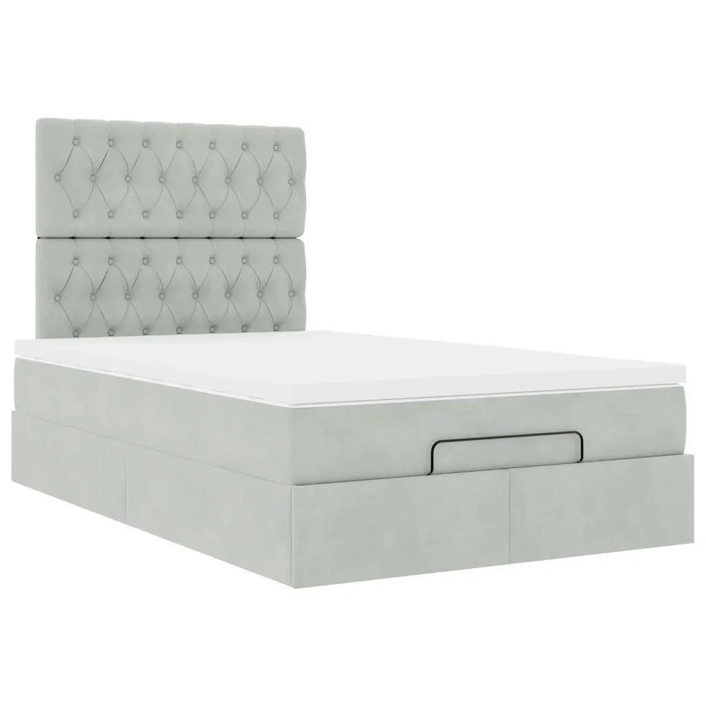 Struttura Letto Pouf con Materassi 120x200 cm Velluto 3314384