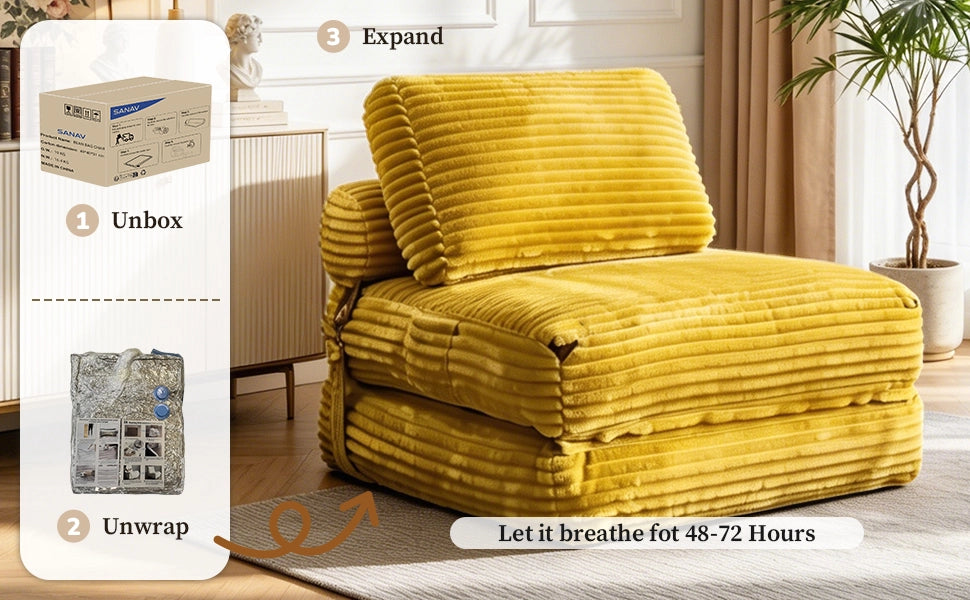 Poltrona Letto Pieghevole ¨C MINIMAL ¨C Futon Convertibile per Soggiorno e Camera