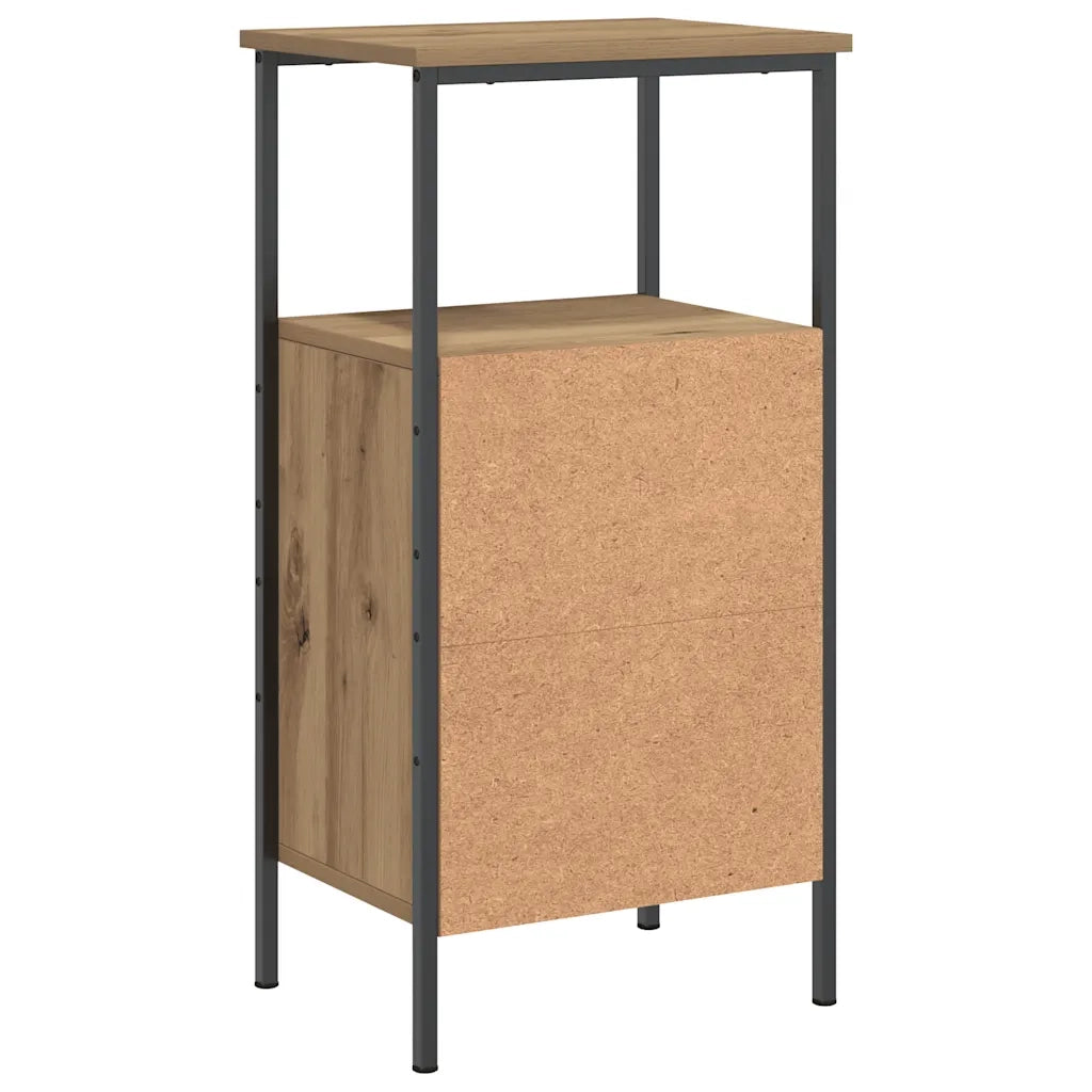 Comodino Rovere Artigianale 41x31x80 cm in Legno Multistrato 857248