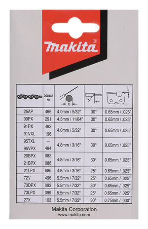 Catena 91PX per barra 35cm MAKITA spessore 1,3mm