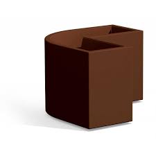 FIORIERA ANGOLARE IN RESINA MONACIS FLOWERPOT ANGOLARE TOP H 50 cm. VARI COLORI Colore: Bronzo