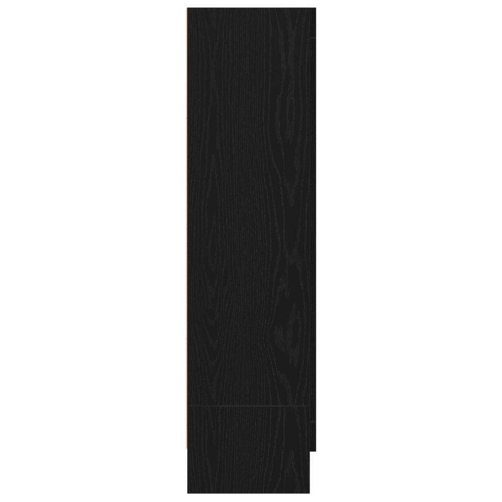 Libreria Nera in Rovere 82,5x30,5x115 cm in Legno Ingegnerizzato