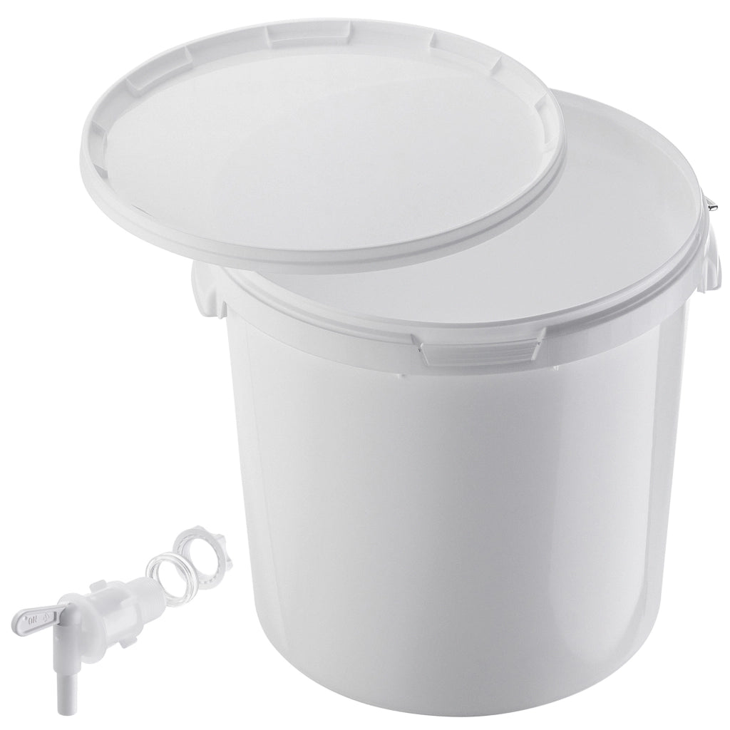 Contenitore di fermentazione KADAX da 20 litri, secchio per vino, liquori e birra, con coperchio e rubinetto.