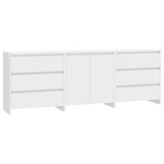 Buffet credenza cassettiera armadio mobile contenitore organizer per cucina soggiorno salotti 3 pezzi legno ingegnerizzato bianco 02_0037005