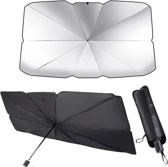 Ombrello per Auto - Ombrello per Parabrezza con Protezione UV - Ombrello Opaco da 140 x 80 cm