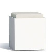 POUF COMFY SQUARE IN RESINA MONACIS H 47,5 cm. VARI COLORI Combinazione: Marrone con top grigio o bianco