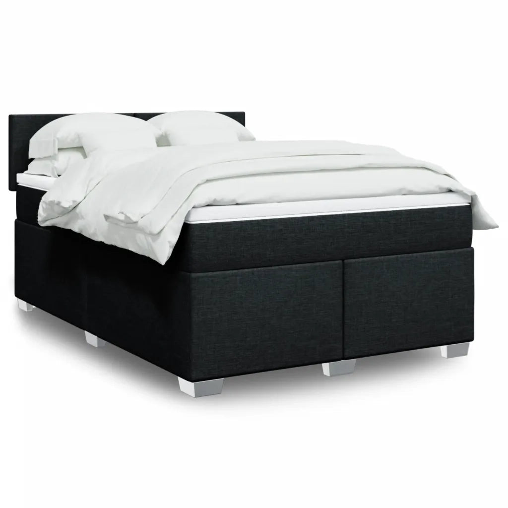 Giroletto a Molle con Materasso Nero 160x200 cm in Tessuto 3288234
