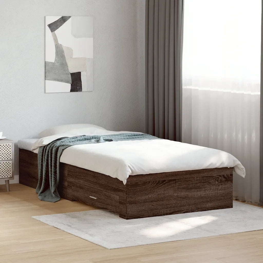 Giroletto Cassetti Rovere Marrone 75x190 cm Legno Multistrato 3280446