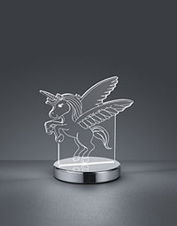 Lampada Tavolo Abat Jour Bambiniu Giovanile Unicorno Trasparente Karo GD Trio