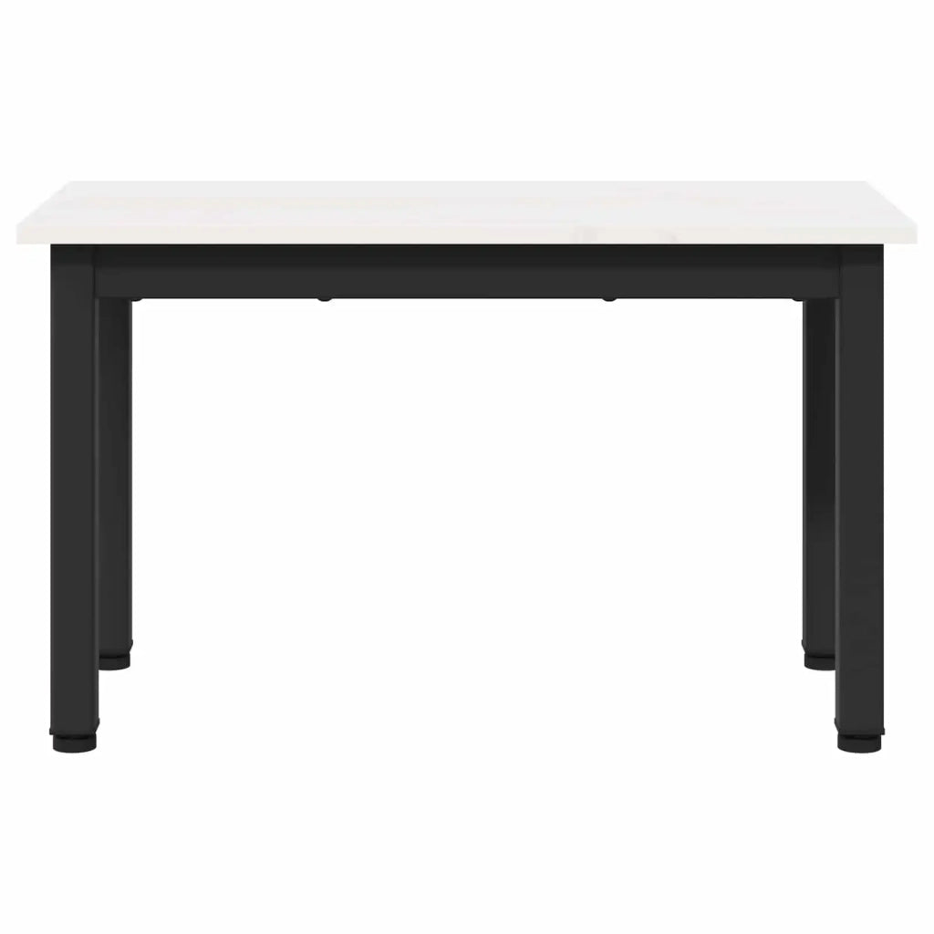 Tavolino da salotto Bianco 60 x 30 x 36 cm Pino massello 892758