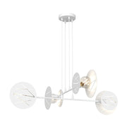 Lampada a sospensione Xotic in acciaio bianco opaco