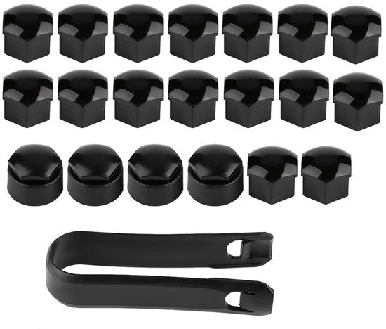 Coprimozzi per ruote 17 mm - 20 pezzi - Copertura ruota - Antisfondamento - Robusto - Impermeabile in PA66 Nylon - Coprimozzo per ruota