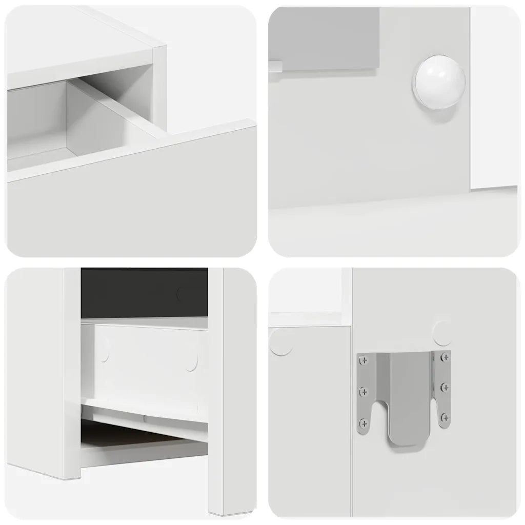 Tavolo da Trucco Bianco 100 x 40 x 70 cm Legno multistrato 865235