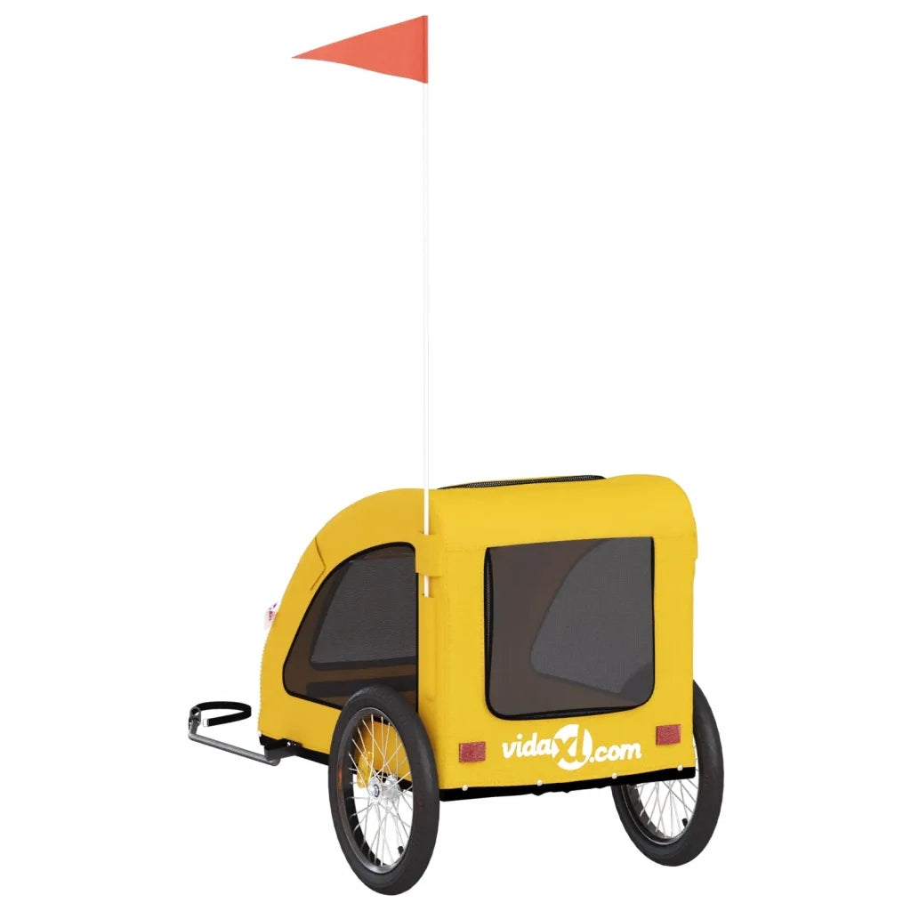 Rimorchio da Bici per Animali Giallo Oxford e Ferro CFW5696829