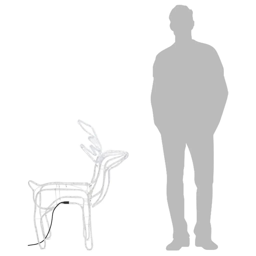 Figure Natalizie Renne Bianco Caldo 76x42x87 cm 343298