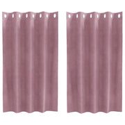 Tende Oscuranti | Tende Blackout 2 pz Rosa scuro 140 x 140 cm Velluto