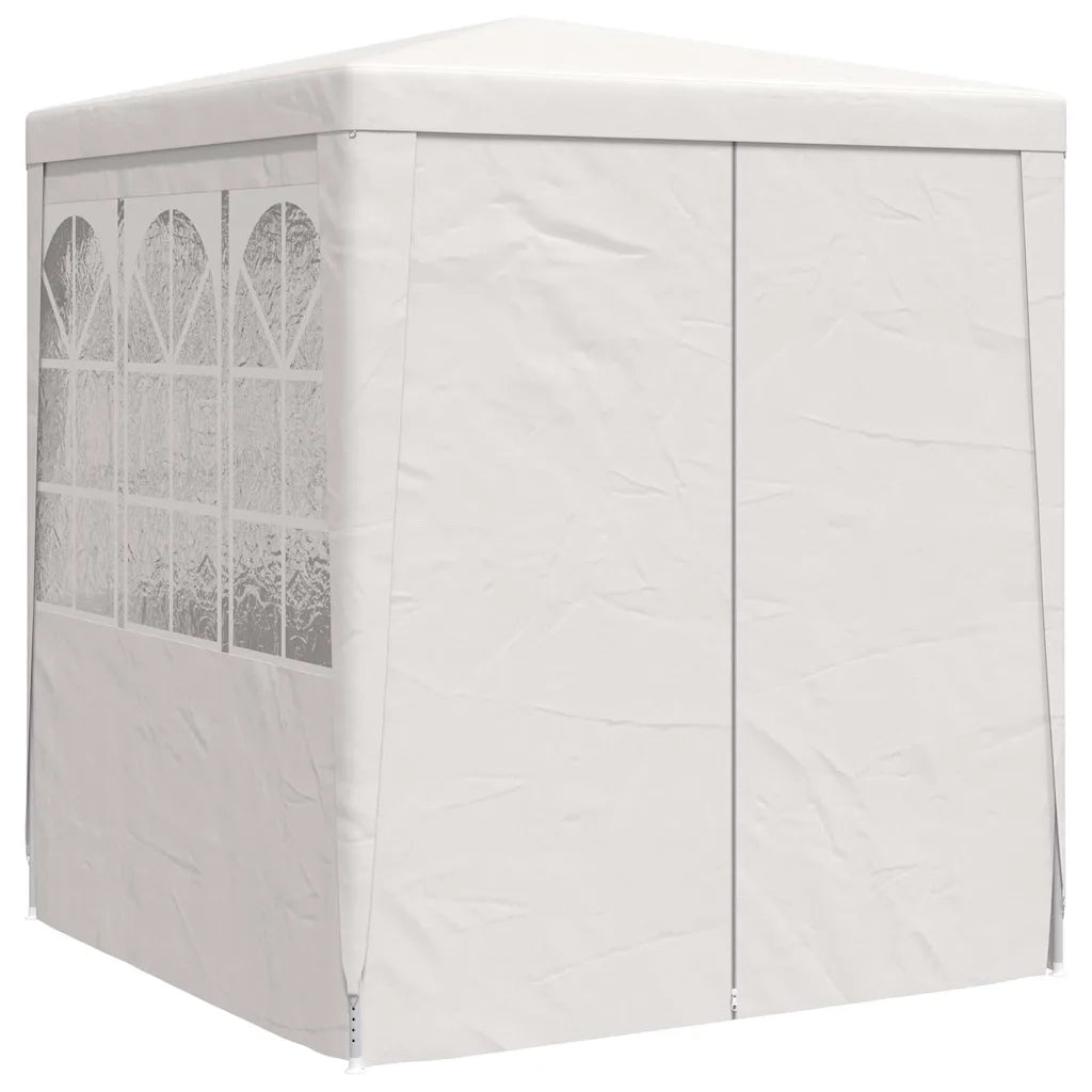 Gazebo Professionale con Pareti 2,5x2,5 m Bianco 90 g/mÂ²