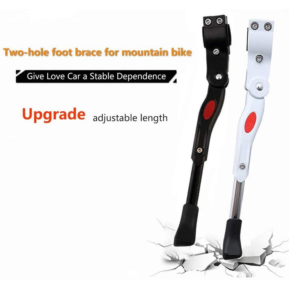 Trade Shop - Cavalletto Per Bici Supporto Bicicletta Laterale Altezza Regolabile Reflettore -