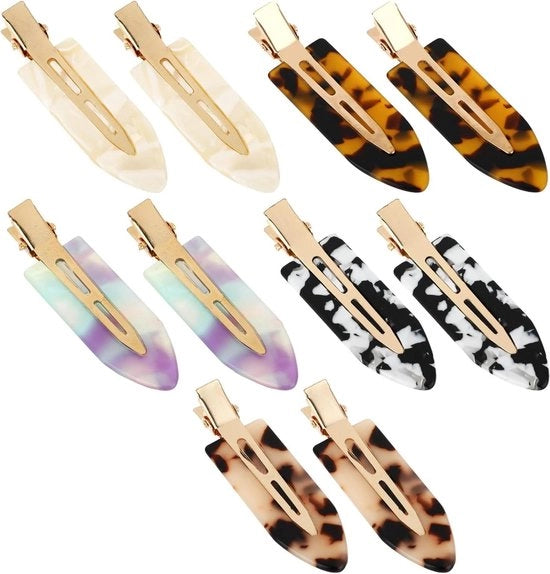 Clips per capello in acciaio inossidabile a forma di alligatore per un design elegante e resistente.