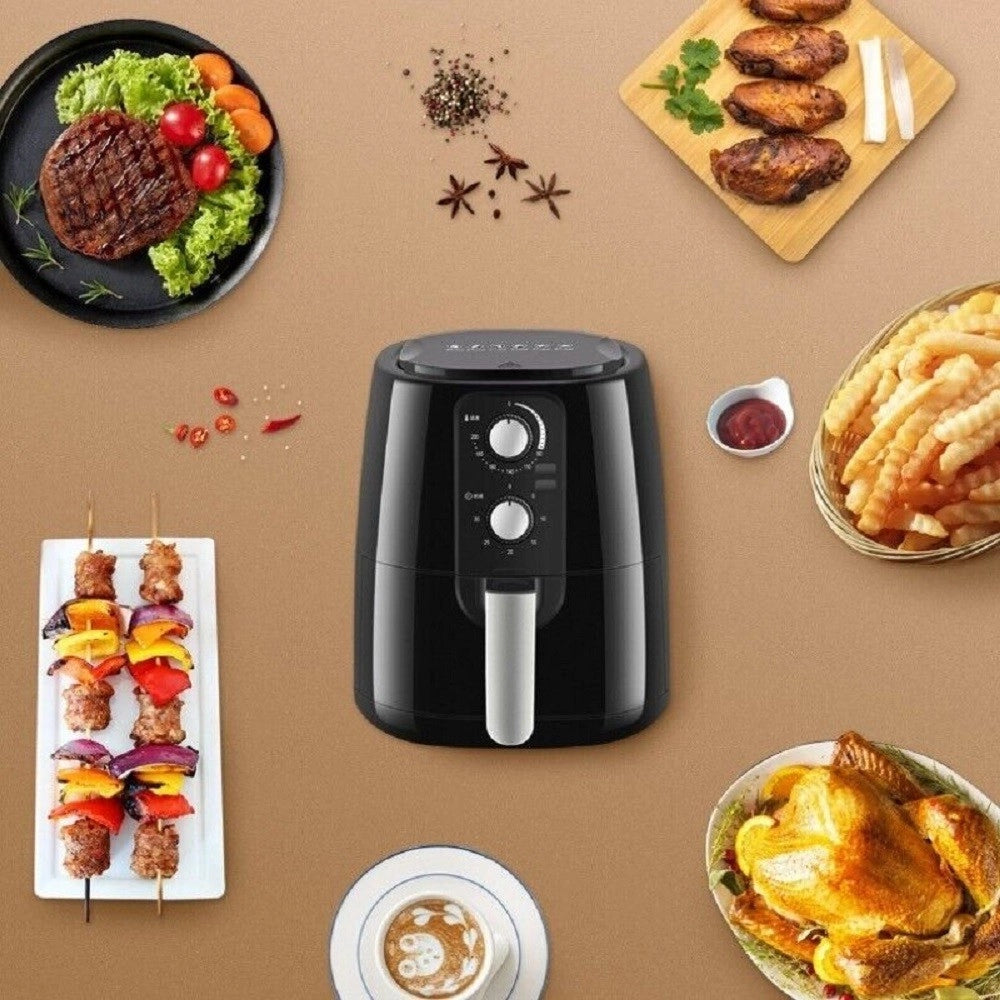 Trade Shop - Friggitrice Ad Aria Calda Senza Olio Capacità 5,5 Litri 1500 Watt Cucina Tx-8439 -