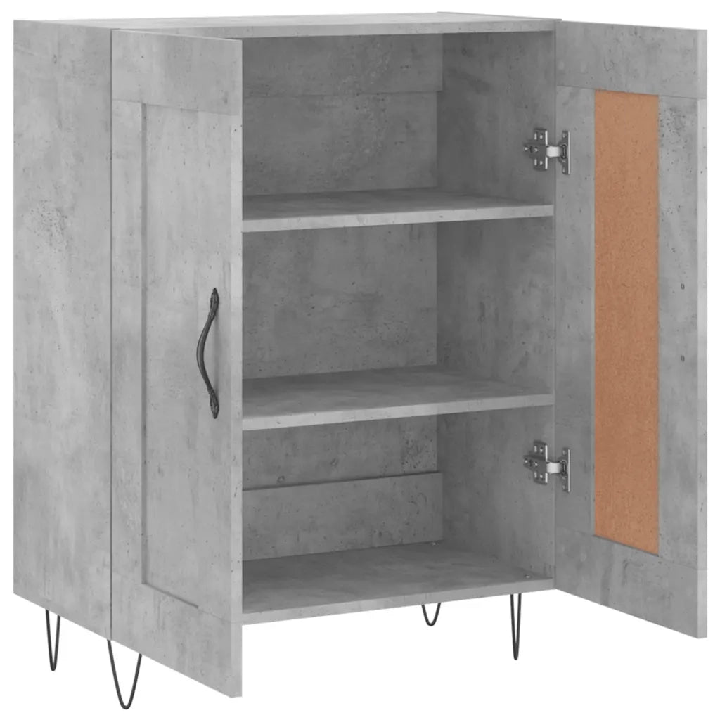 Credenza-Buffet-Armadio da cucina Grigio Cemento 69,5x34x90 cm in Legno Multistrato 799443