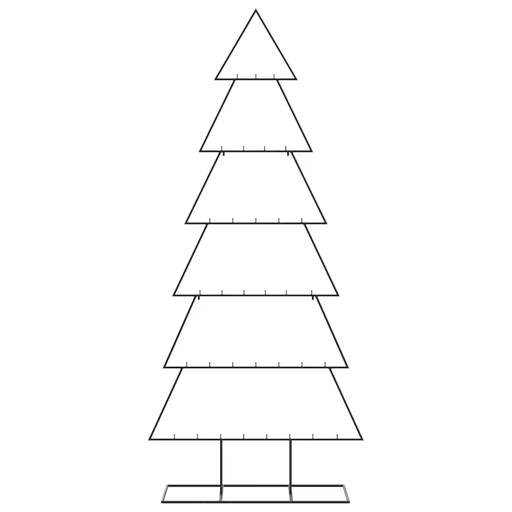 vidaXL Albero di Natale Decorativo in Metallo Nero 180 cm