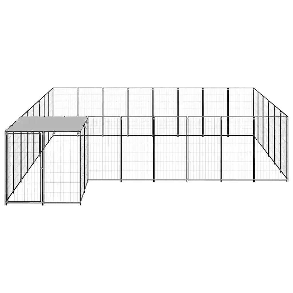 Gabbia per Cani Nera 15,73 mÂ² in Acciaio   cod mxl 36998