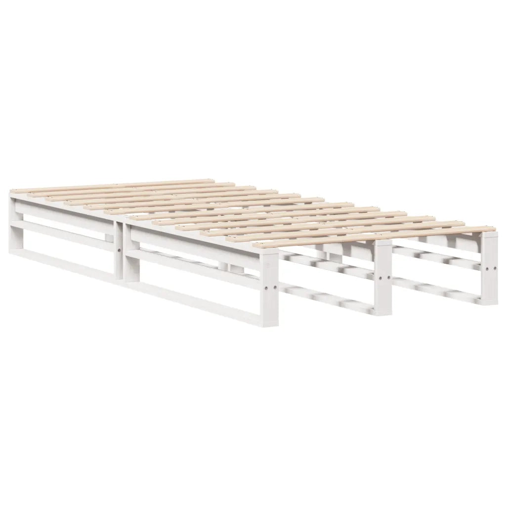 Letto senza Materasso Bianco 90x200 cm Legno Massello di Pino 3306487