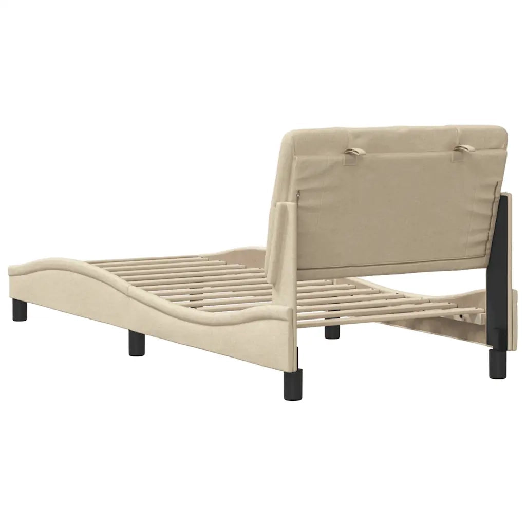 Giroletto senza Materasso-Struttura Letto Crema 80x200 cm in Tessuto 801609