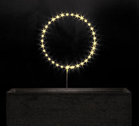 Decorazione Natalizia Luminosa Cerchio con 35 Microled a Stelline Luci Led 55 cm Temperatura di colore: Luce Calda