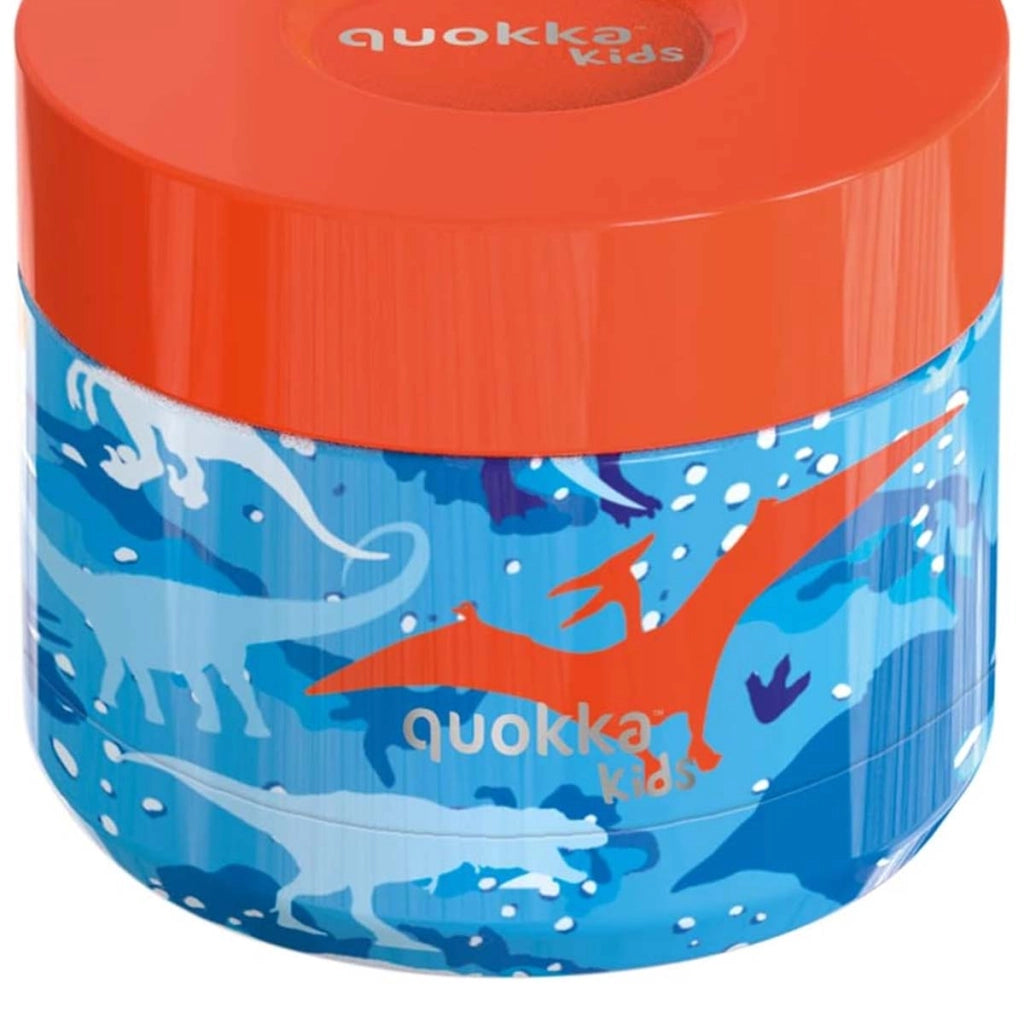 Contenitore Alimentare 369ml per Bambini Modello Whim Kids Motivo Dinosauro Blu Quokka
