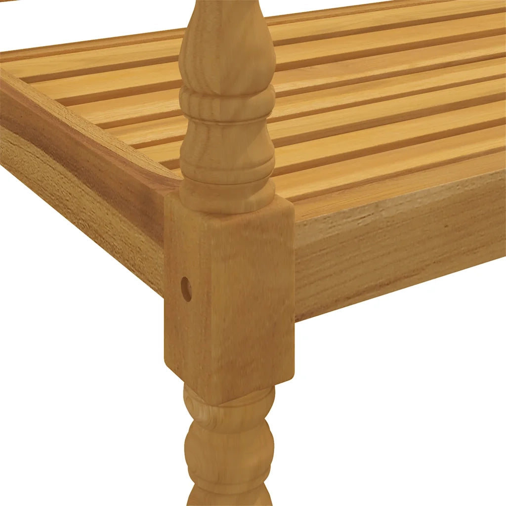Panchina Batavia con Cuscino Tortora 150 cm Legno Massello Teak 3100834