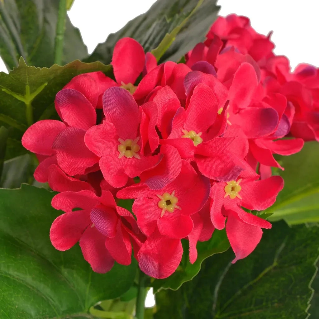 Ortensia Pianta Artificiale con Vaso 60 cm Rossa CFW6383514