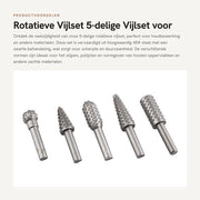 Set di viti rotative 5 pezzi per lavorazione del legno - Ideale per raschiare e lucidare - Accessori per lavorazione del legno - Adatto per appassionati...