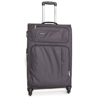 Trolley Valigia Grande Morbida in Poliestere 4 Ruote TSA Ravizzoni Raffaello DK Grigio