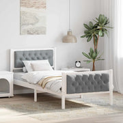 Struttura del letto Grigio chiaro 90 x 190 cm Pino massello 878438