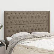 Testiera ad Orecchio-Testata con Orecchie Tortora 147x16x118/128 cm in Tessuto 310979