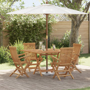 Set Pranzo Giardino 5 Pezzi Legno Massello di Teak