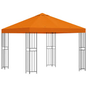 Gazebo | Pergolato 3 x 3 m Arancione Poliestere e Acciaio 190 gsm