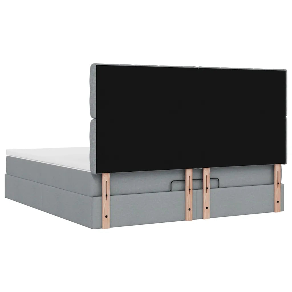 Struttura Letto Pouf con Materasso 180x200 cm in Tessuto 3313258