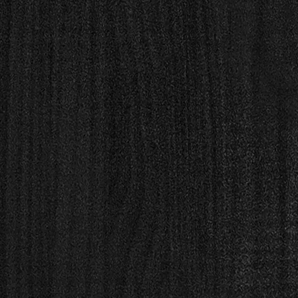 Giroletto Nero in Legno Massello di Pino 200x200 cm 3104242