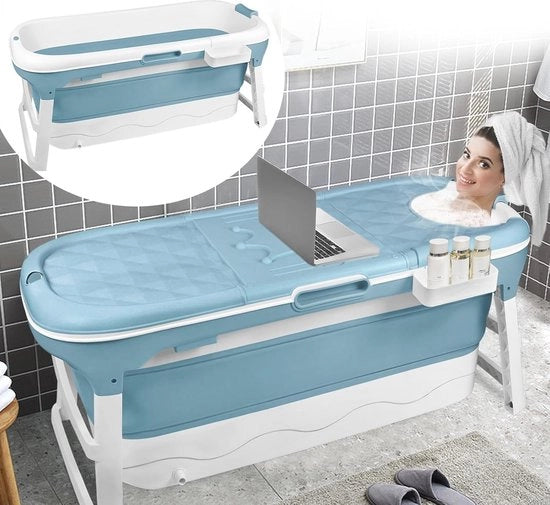 Bagno Pieghevole per Adulti - Bagno Opportuno - Inclinabile - Blu