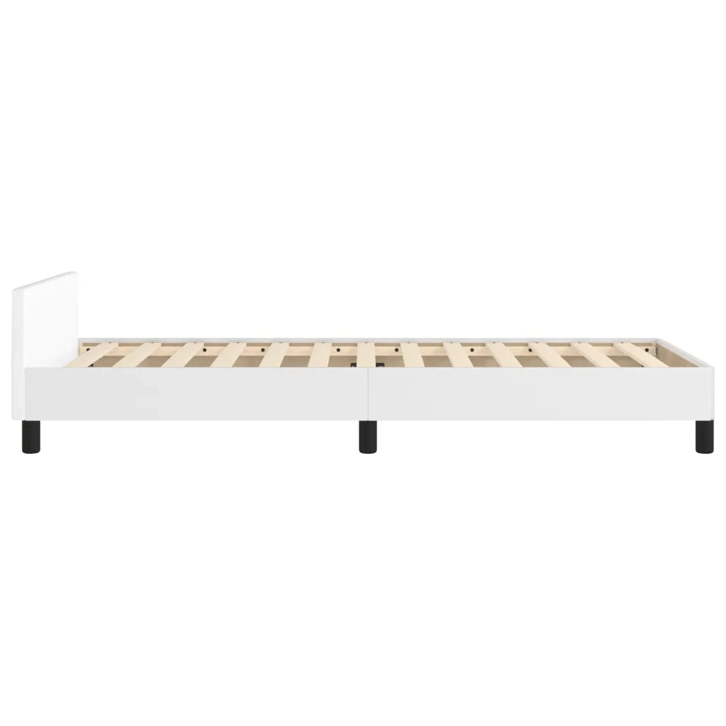 Giroletto con Testiera Bianco 90x190 cm in Similpelle 3125544